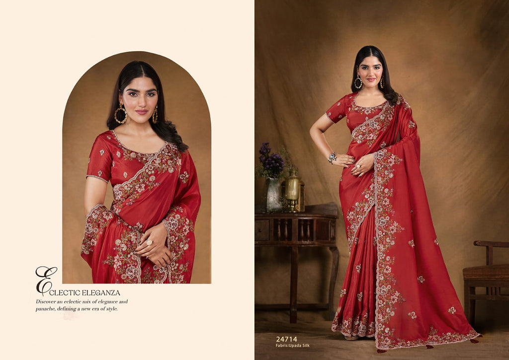Mahotsav Regal Olive Crush Silk Embroidered Saree Set